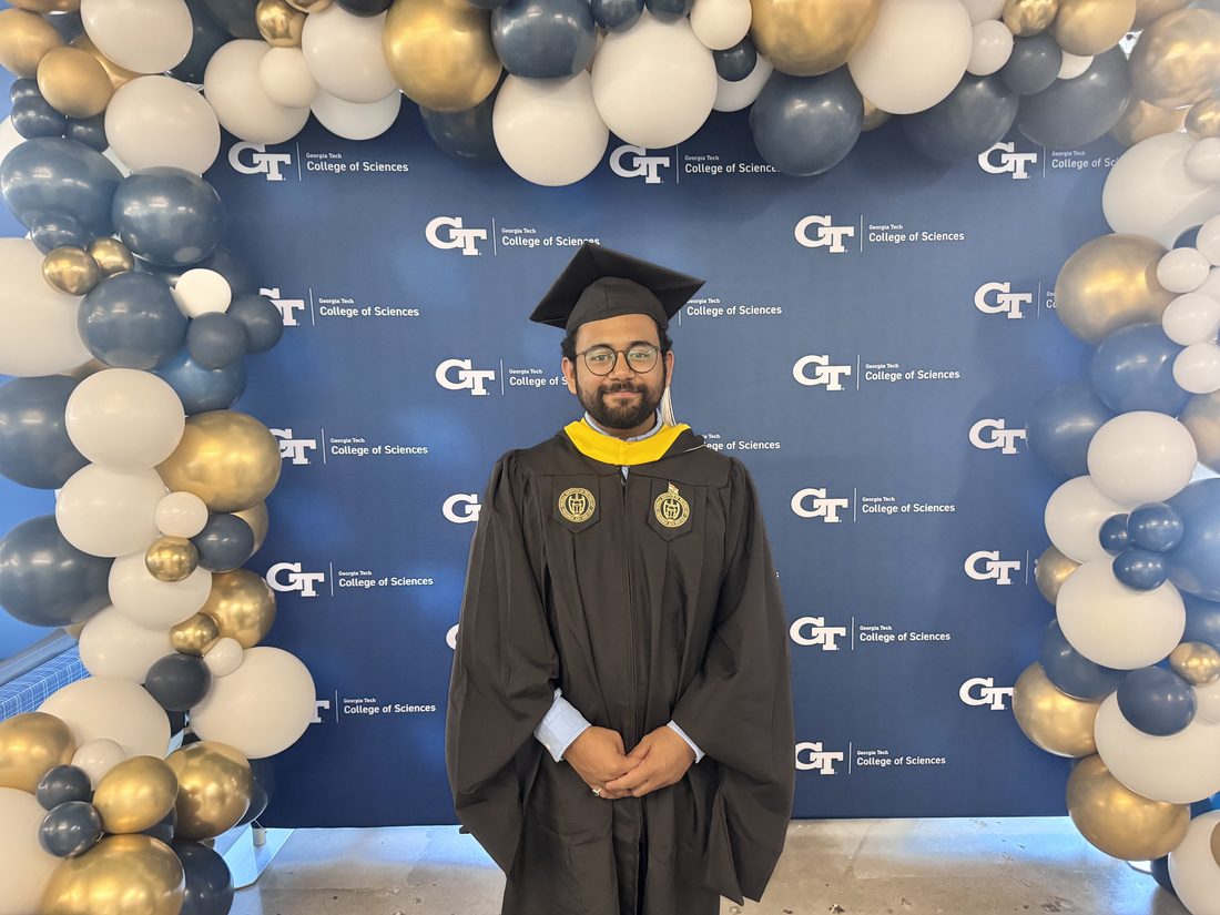 Abinash Das in graduation regalia at Georgia Tech